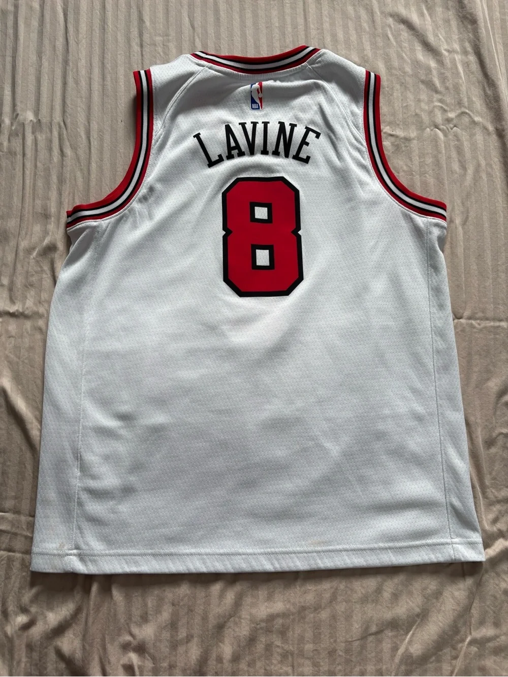 Nike Chicago Bulls #8 Zach LaVine Swingman Jersey White Dri-FIT Youth Large